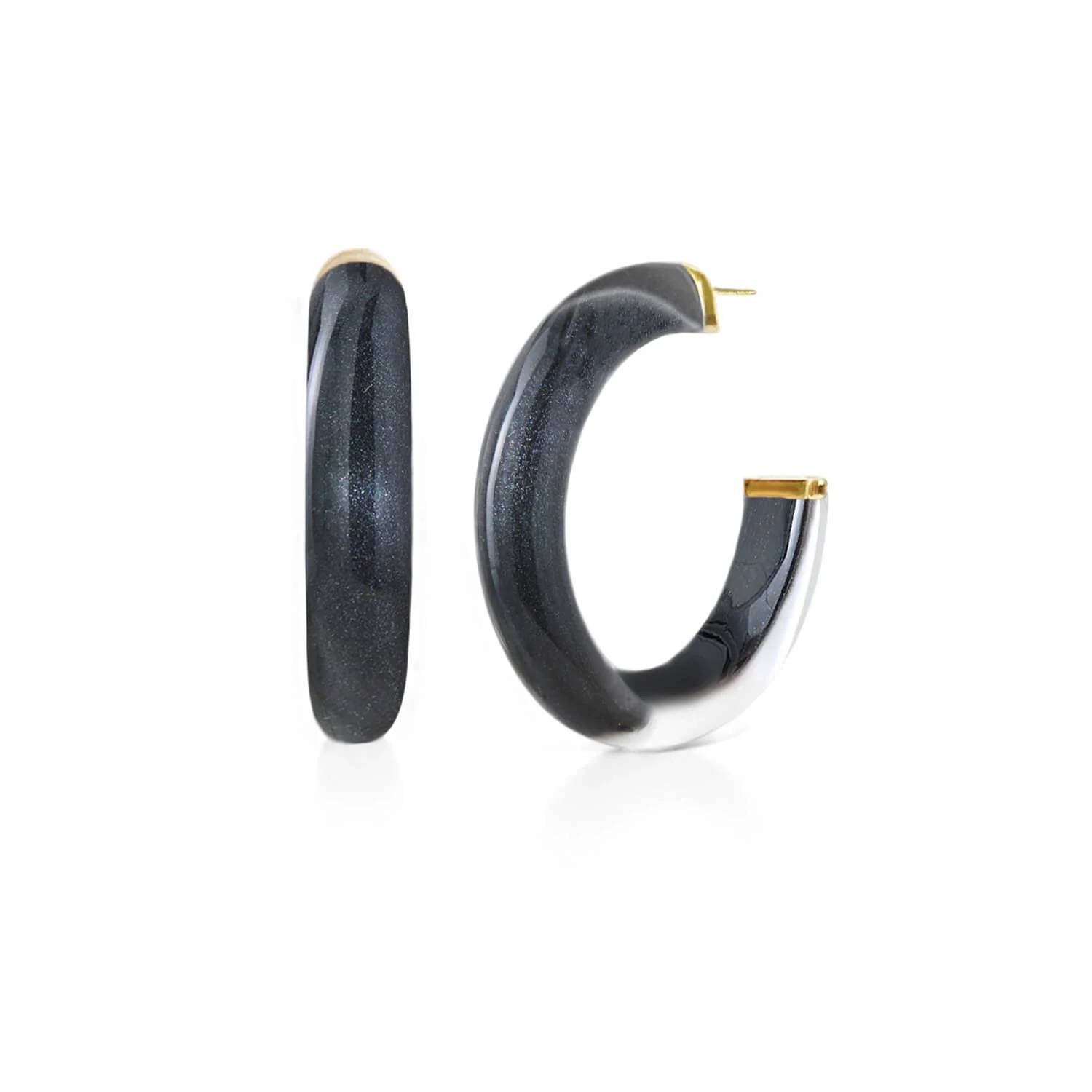 Gold & Honey - Women's Medium Illusion Hoop Earrings