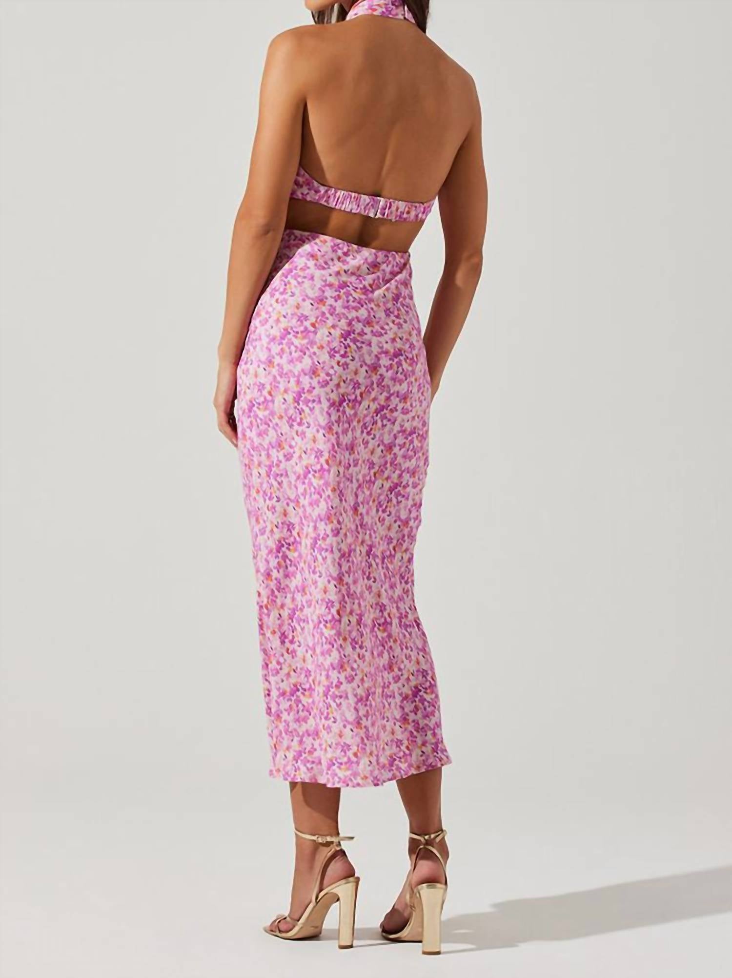 Astr - Ambretta Halter Midi Dress