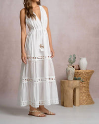 Elan - Soyrara Halter Midi Dress