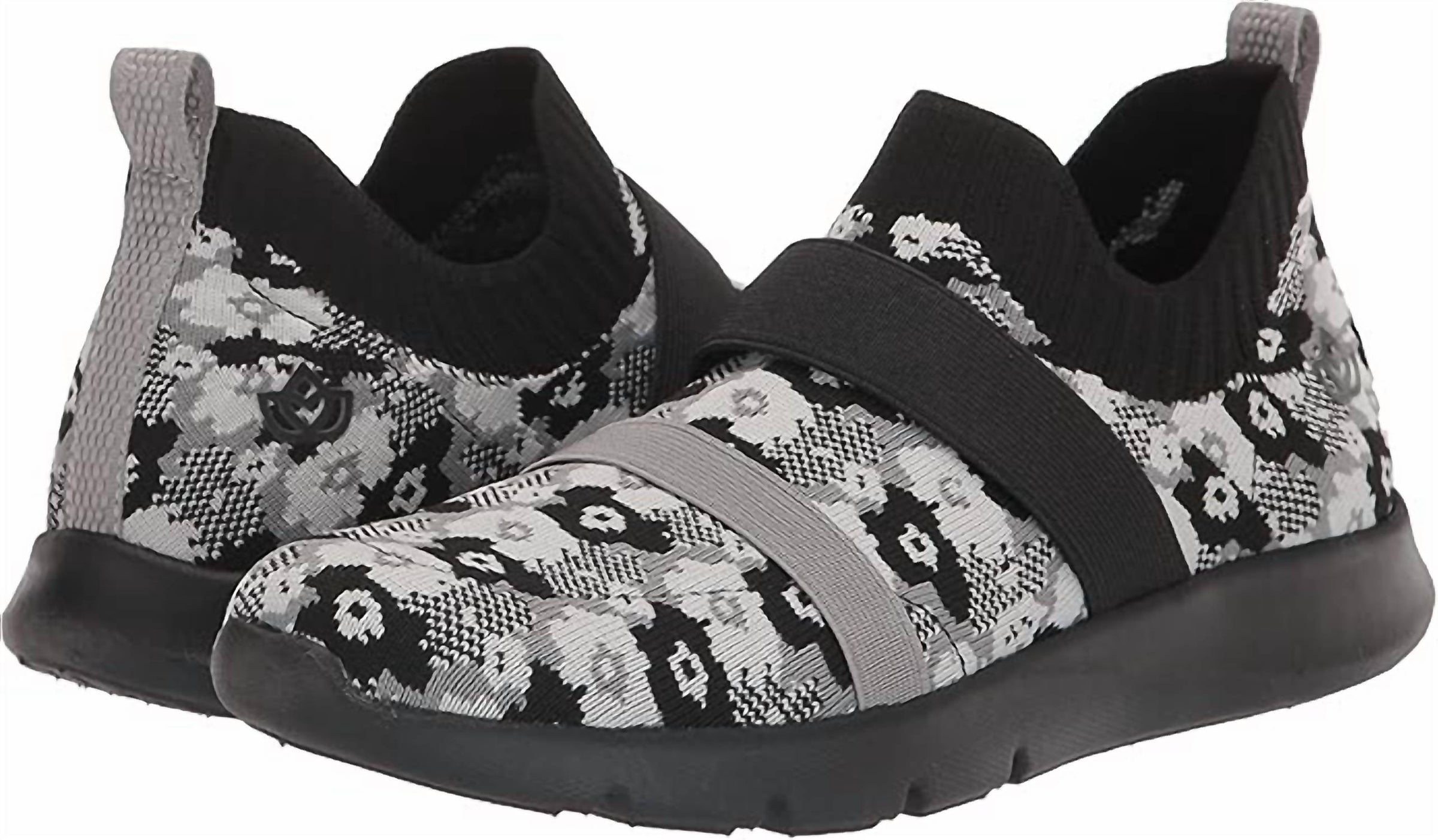 Spenco Women's Karma Stretch Floral Shoes in black white - women's sneaker - alternate view