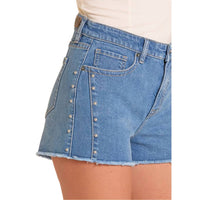 Rock & Roll Denim - Studded Inset Side Short