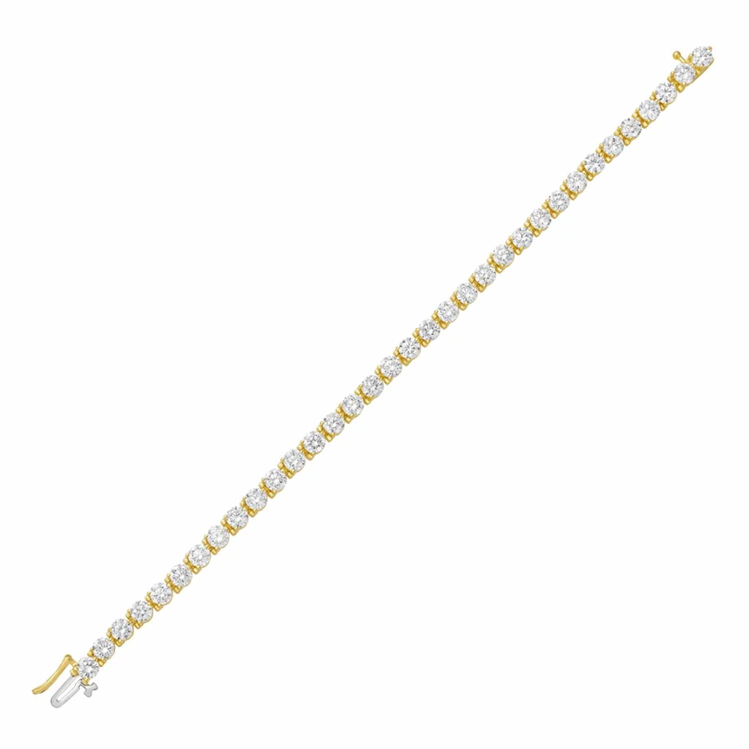 Diana M Jewels - Women's Round Lab-Grown Diamond Tennis Bracelet (5.00 Ct) - Statement