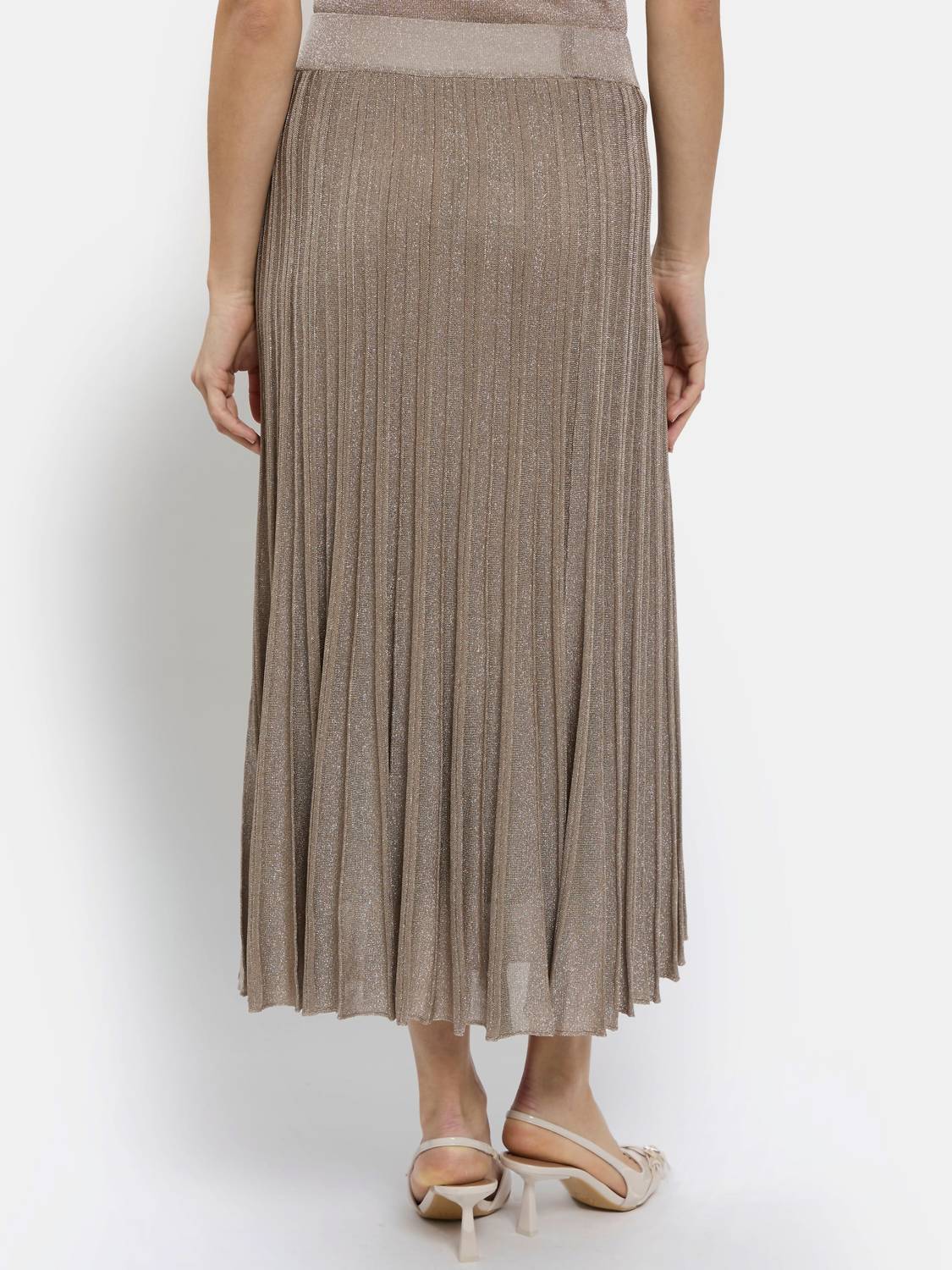 Maison Lurex Women's Gala Lurex Skirt in april moon - women's skirt - detail view