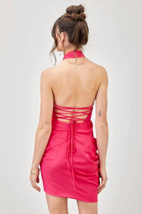 Dobe - Wrap Around Halter Neck Dress