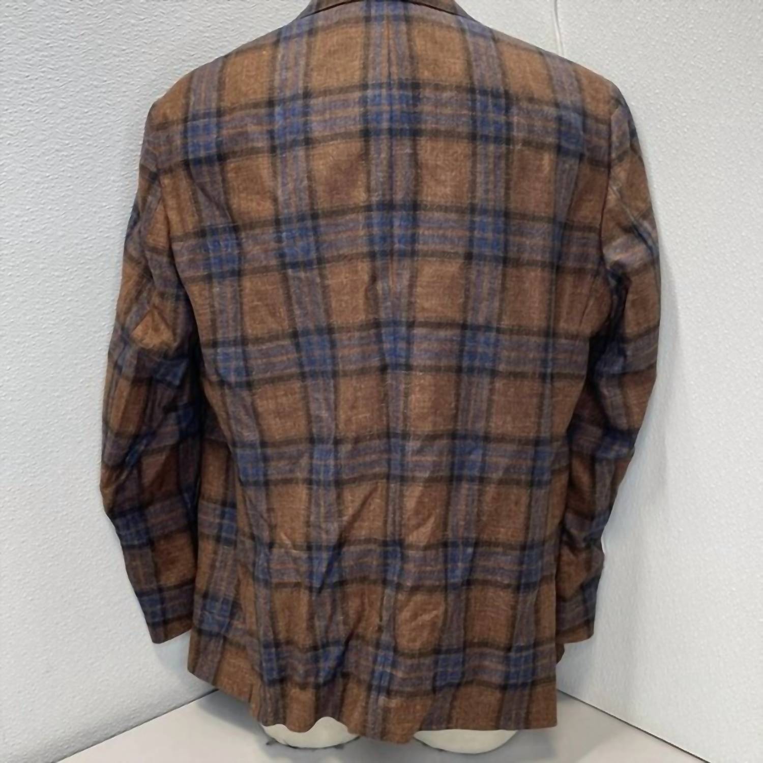Patrick James Men’s Plaid Wool Blend Sport Coat in brown - men's jacket - alternate view