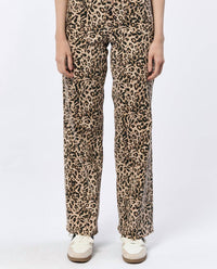DEAR JOHN DENIM Taylor High Rise Straight Leg Jean in leopard safari - women's jeans - detail view