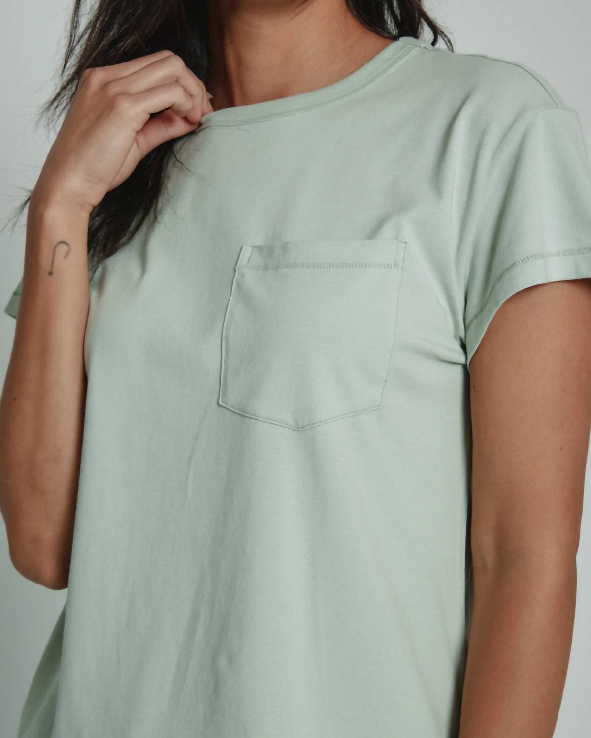 7Diamonds Relaxed Pocket Tee in mint - women's t-shirt - view 4