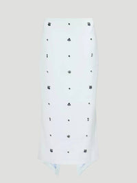 Huishan Zhang - Thalia Gem-Embellished Midi Skirt