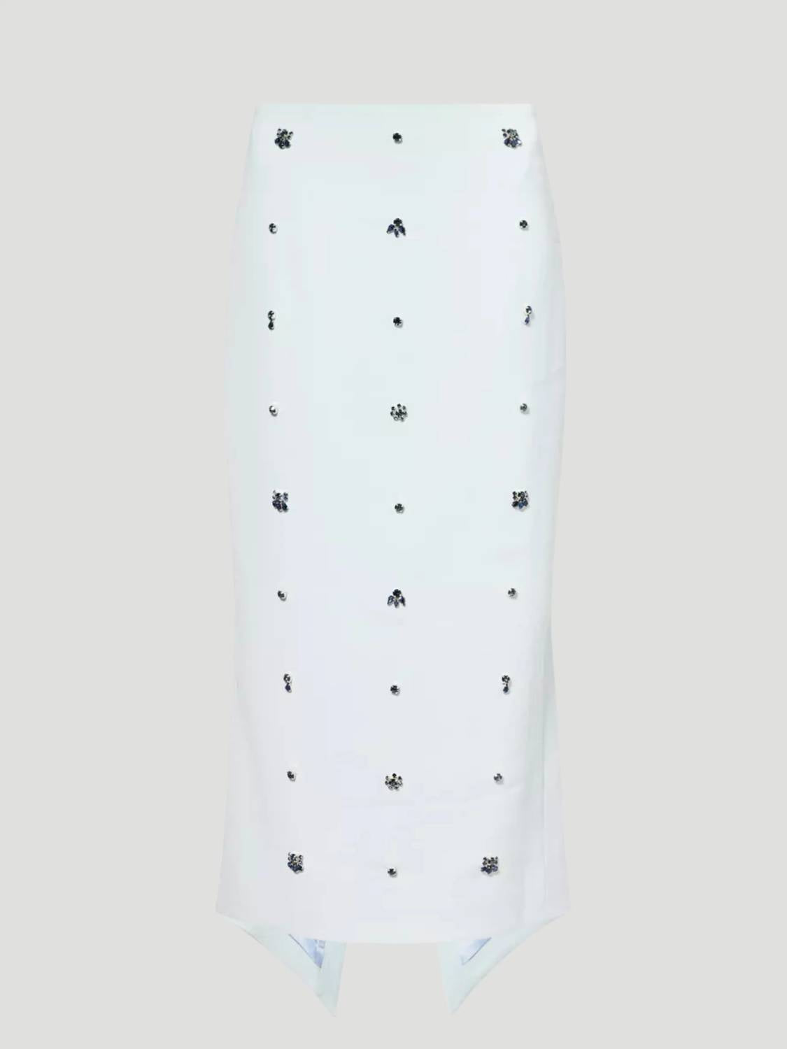 Huishan Zhang - Thalia Gem-Embellished Midi Skirt