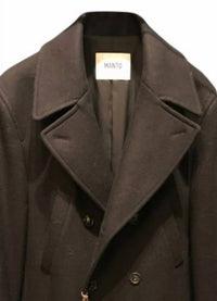 Manto Italia Men's Nautilus Long Jacket in 75 navy - men's jacket - detail view
