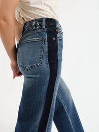 DAZE Far Out High Rise Wide Leg Jeans in tuxedo 1 - women's jeans - view 4