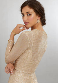 Morilee - Caviar Mesh Long Sleeve Jacket