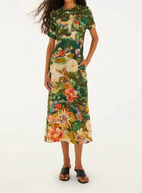 Farm Rio - Tropical Floral Midi Dress
