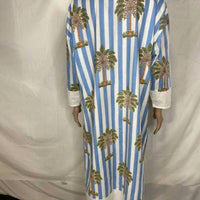 Fancy - Women's Cotton Poplin Palm Tree Summer Dress
