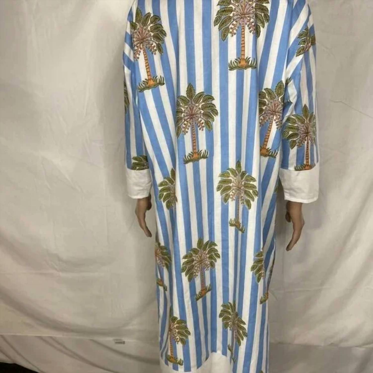 Fancy - Women's Cotton Poplin Palm Tree Summer Dress