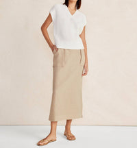 Haven Well Within - Linen Cargo Skirt