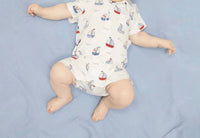 Angel Dear - Kids Bubbly Sailboats Bamboo Polo Shortie