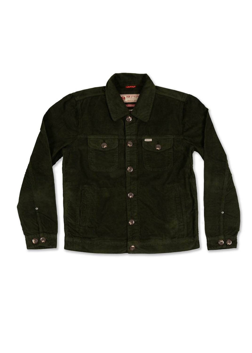Iron & Resin Men's Corduroy Sand Jacket in green - men's jacket