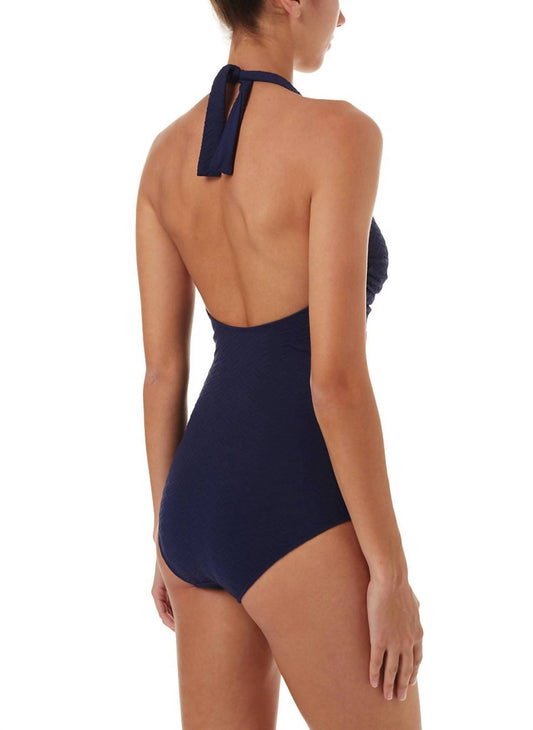 Melissa Odabash - Tampa Zigzag Halterneck U-trim Swimsuit