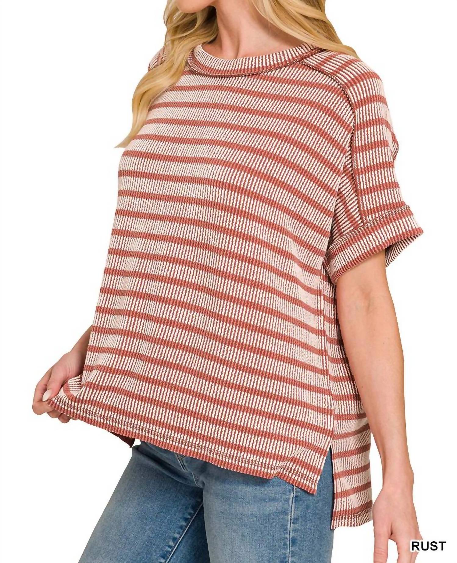 Zenana - Hi-low Hem Relaxed Fit Knit Top
