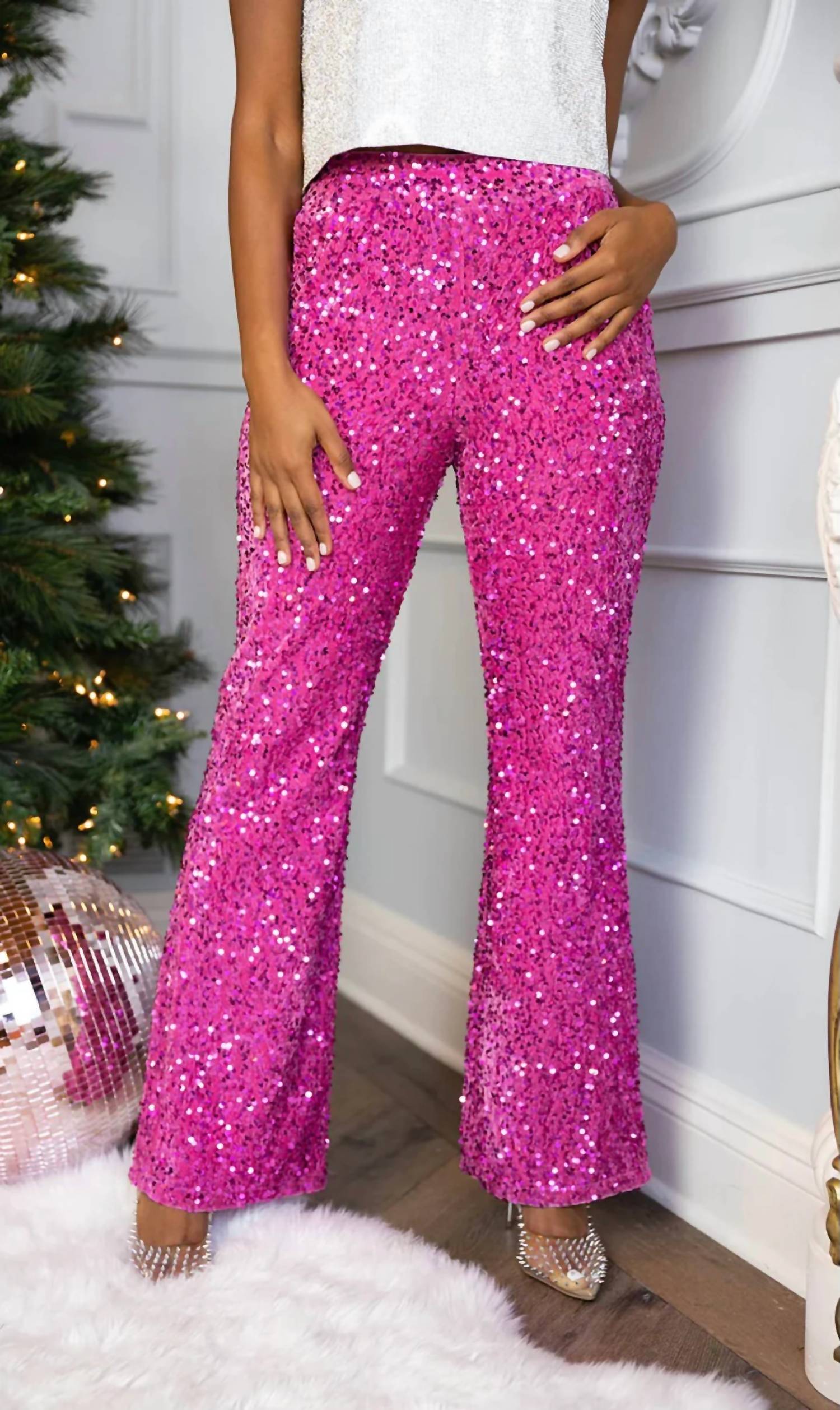 Buddylove - Shannon High Waisted Sequin Pants
