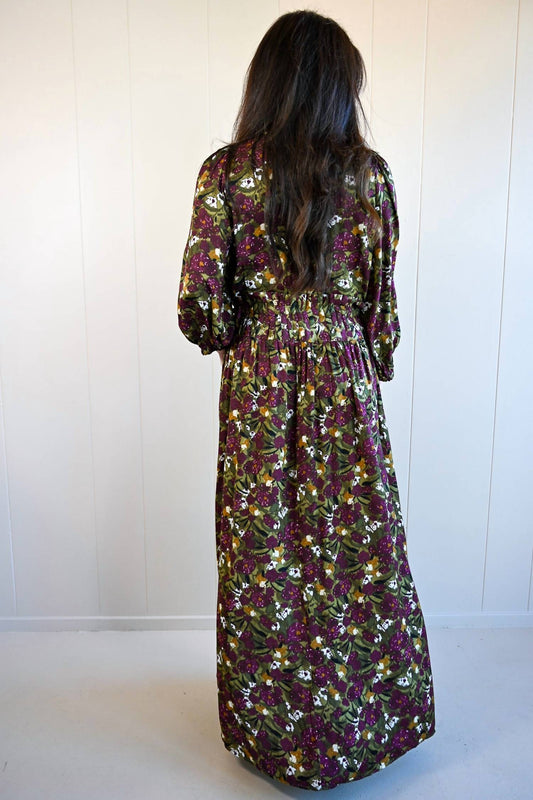 Grade & Gather - Women's Dewey Avenue Pleat Waist Floral Maxi Dress