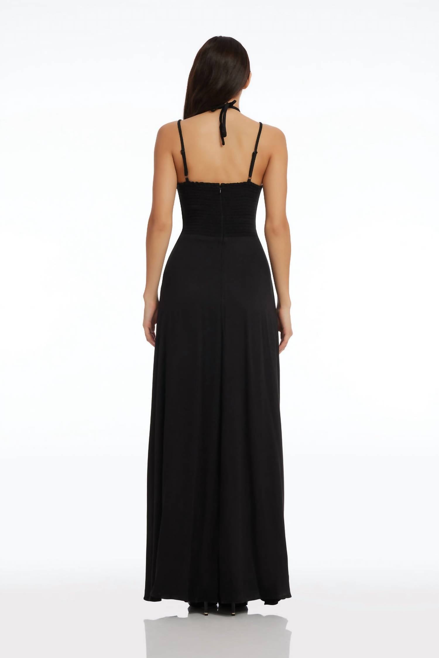 DRESS THE POPULATION Mia Maxi Dress in black - women's dress - alternate view