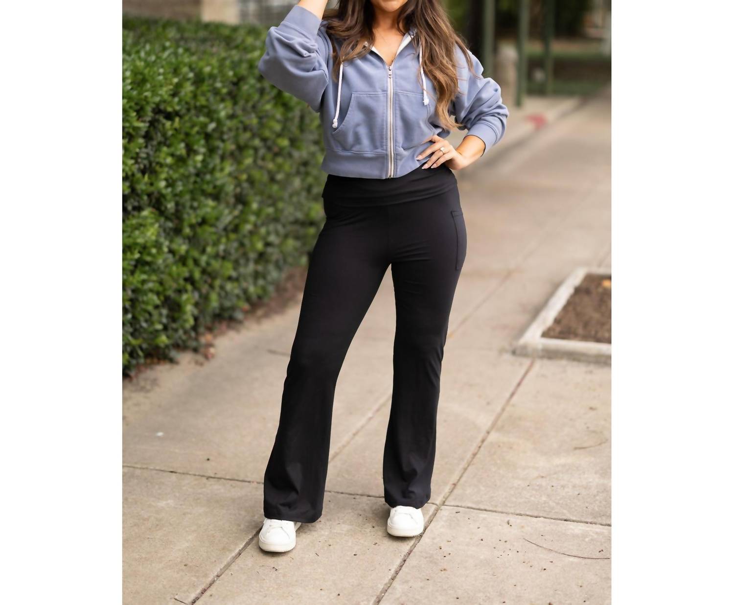 Julia Rose - Addison Fold Over Bootcut Leggings