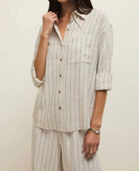 Z Supply - ALFIE STRIPED BUTTON UP TOP
