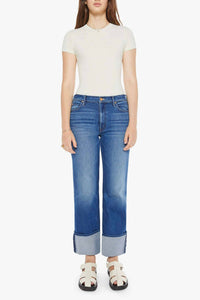 Mother - Women's Checkerboard Duster Flood Cuffed Jeans