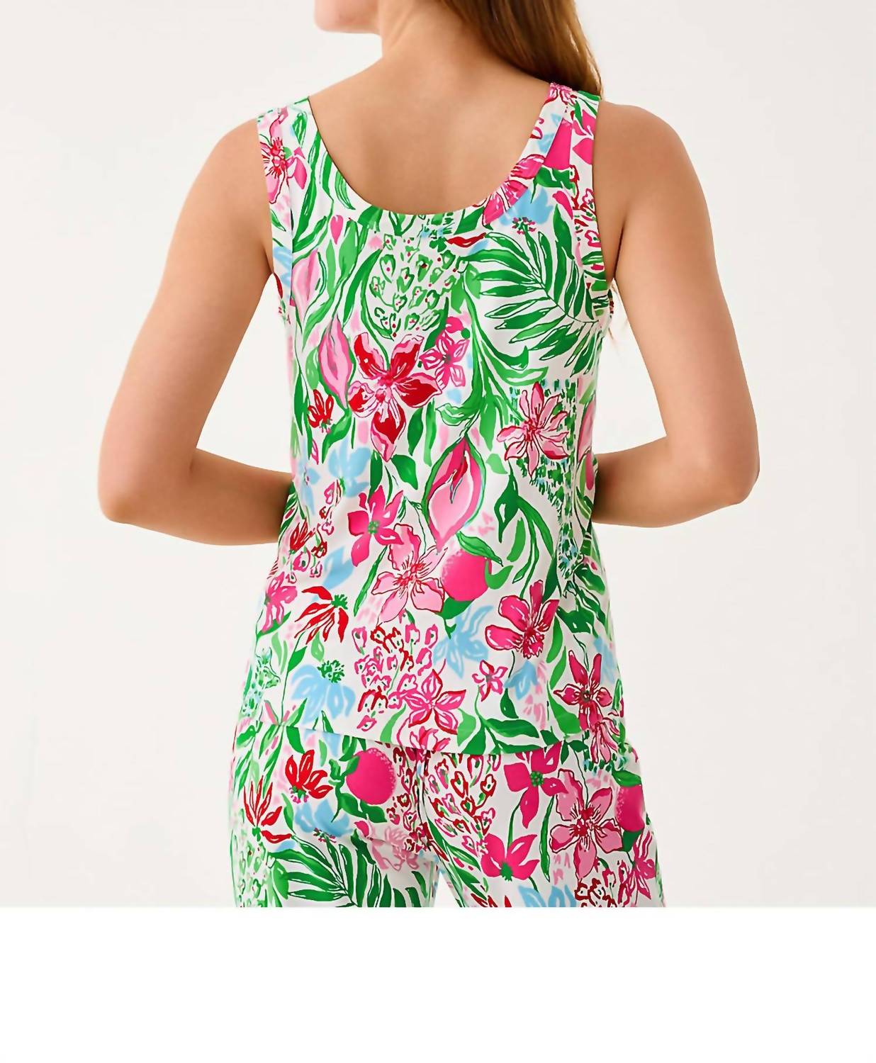 Lilly Pulitzer Bransen Pajama Top in glowing gardens - women's intimate - detail view