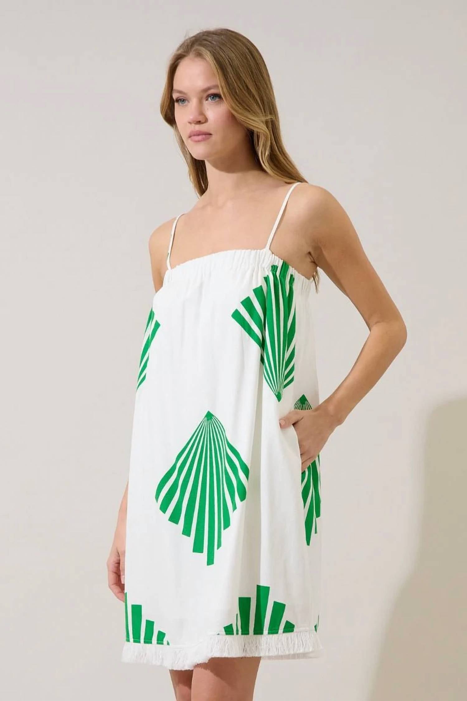 Sugarlips - Katie Summer Breeze Fringe Mini Dress
