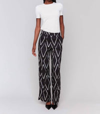 Charlie B - Printed Linen Blend Pants