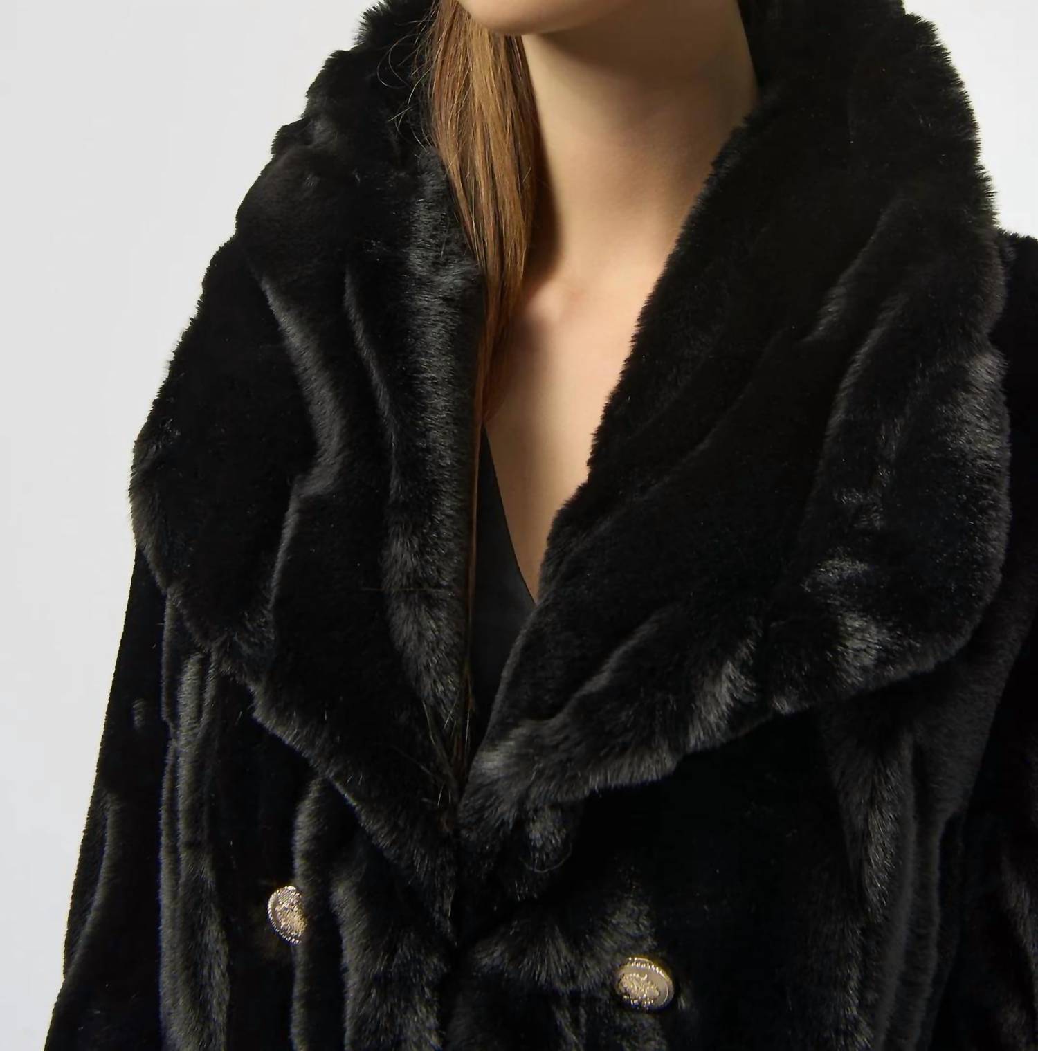 Joseph Ribkoff - Chic Faux Fur Coat