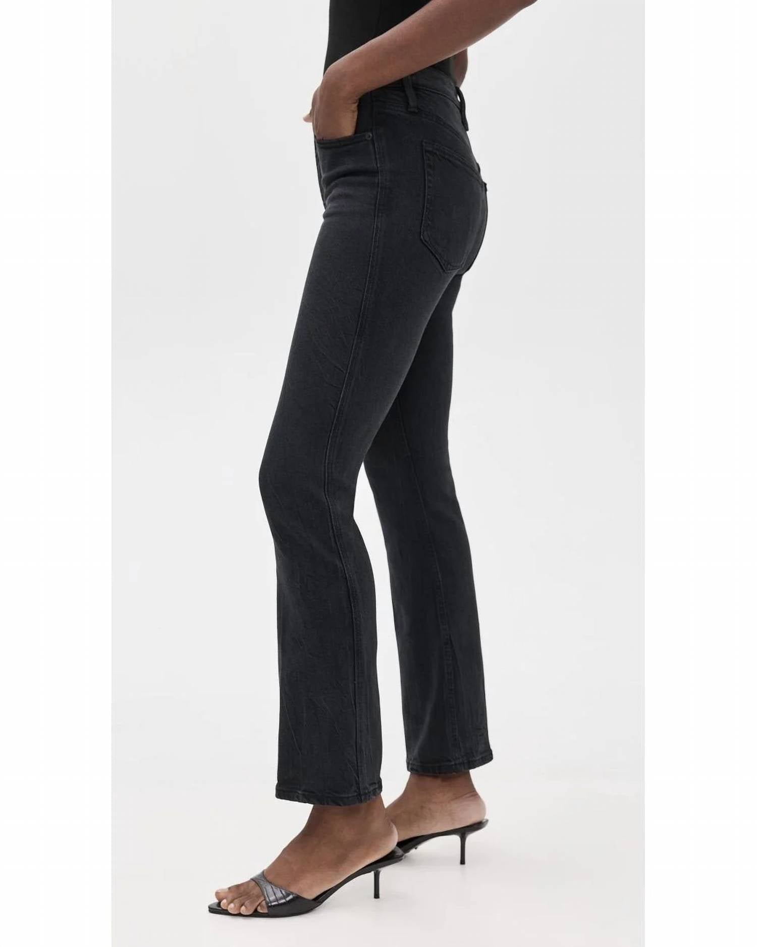 GOOD AMERICAN Good Standard Kick Flare Jeans in black390 - women's jeans - view 4