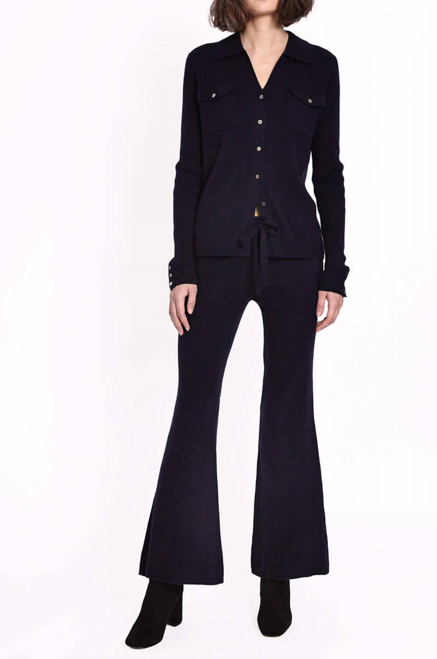 Minnie Rose - Viscose Blend Flared Pants