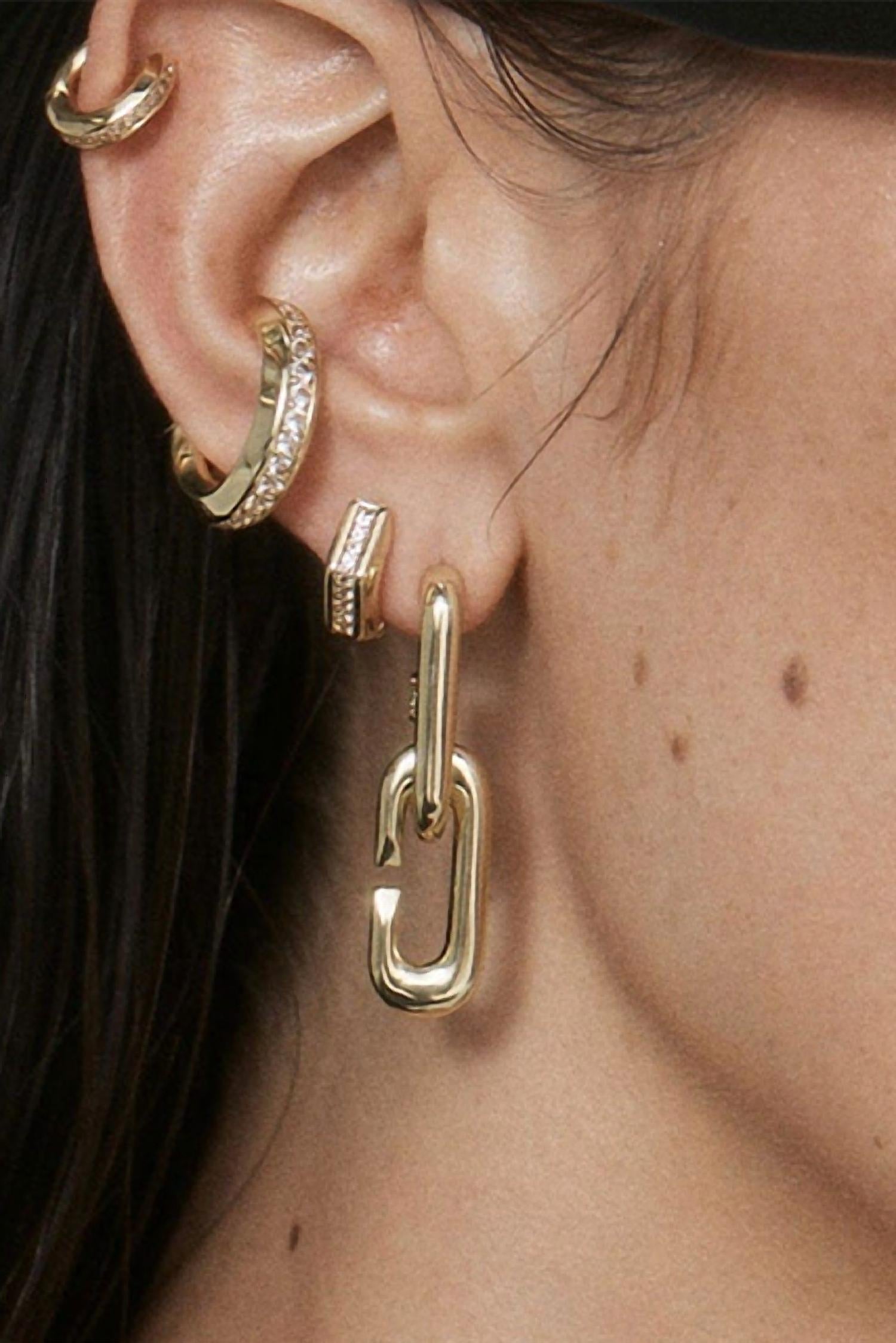 ION HUGGIE HOOP EARRINGS