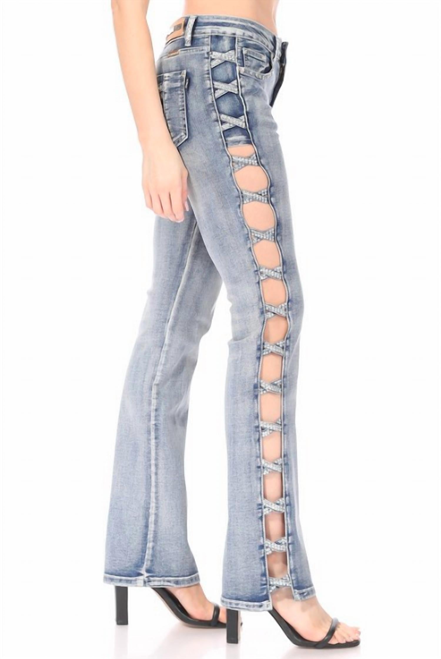 Bus Stop - Sexy Criss Cross Jeans