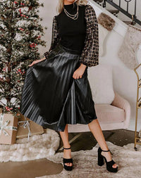 Promesa - One Way Ticket Faux Leather Skirt