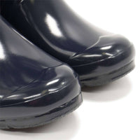 HUNTER Women's Original Short Gloss Rain Boots in navy - women's shoe - view 8