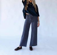 Miou Muse - Smokeshow Lace Up Jeans