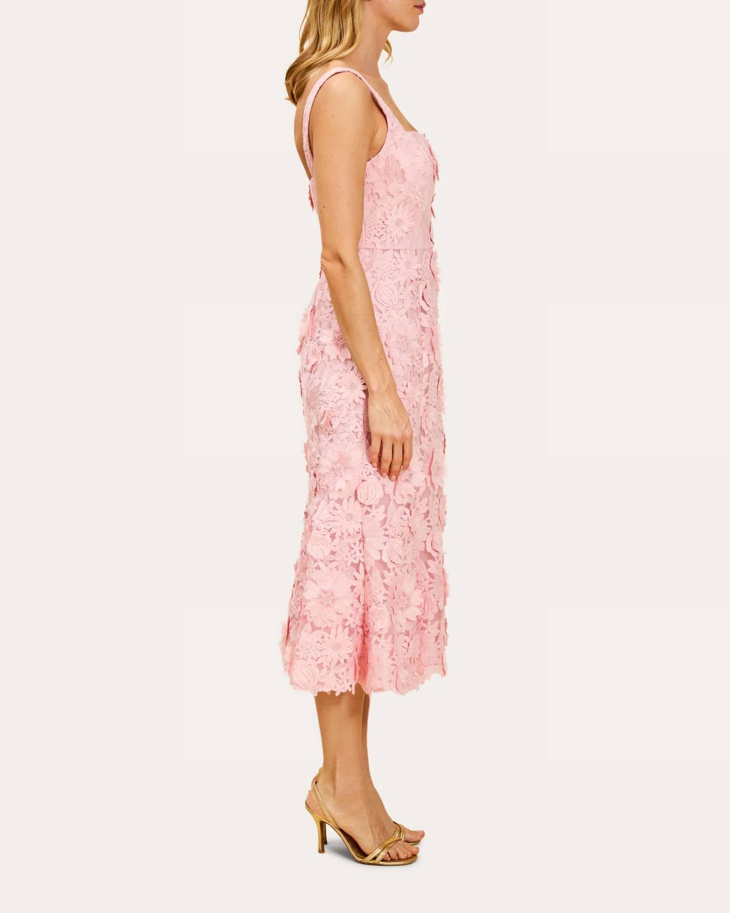 Mestiza New York - Manila Floral Lace Flared Midi Dress