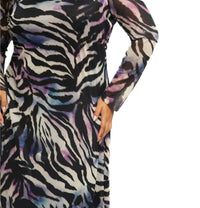 Fashion Szn Curve - Zebra Print Mesh Midaxi Dress - Plus