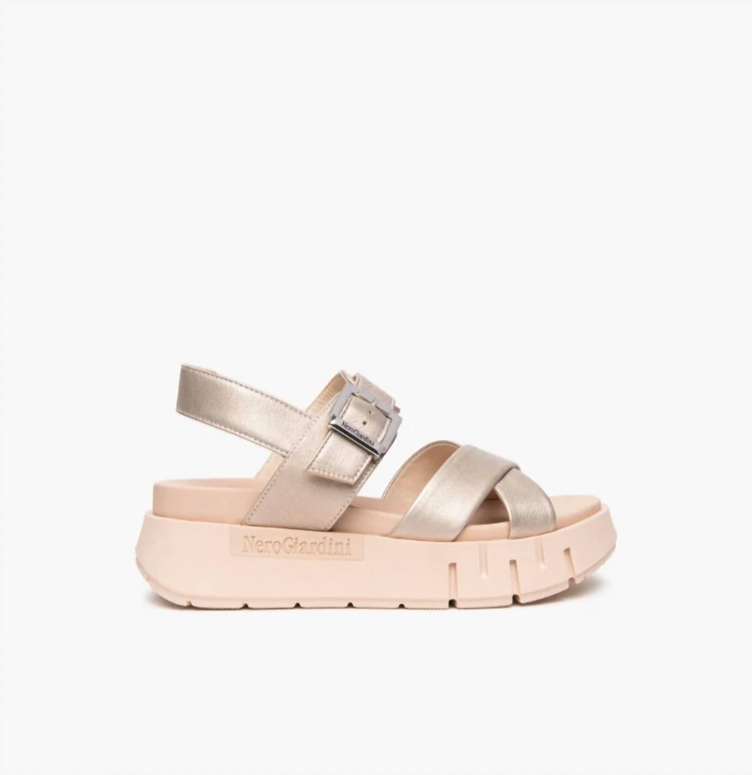 Nerogiardini - Women's Vivi Platform Leather Sandals