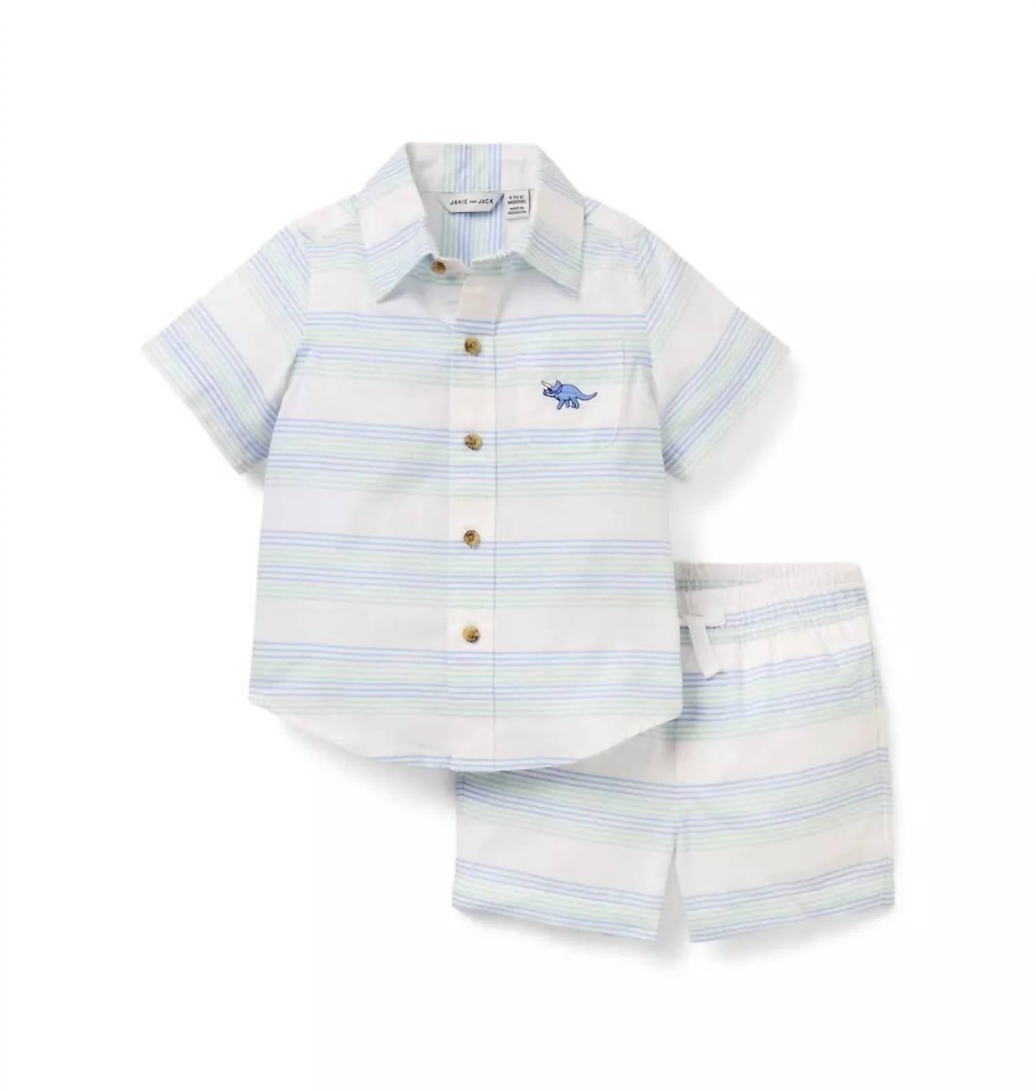 Janie And Jack - Baby's Dino Icon Cabana Set