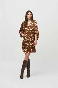 Joseph Ribkoff - Animal Print Satin Shift Dress