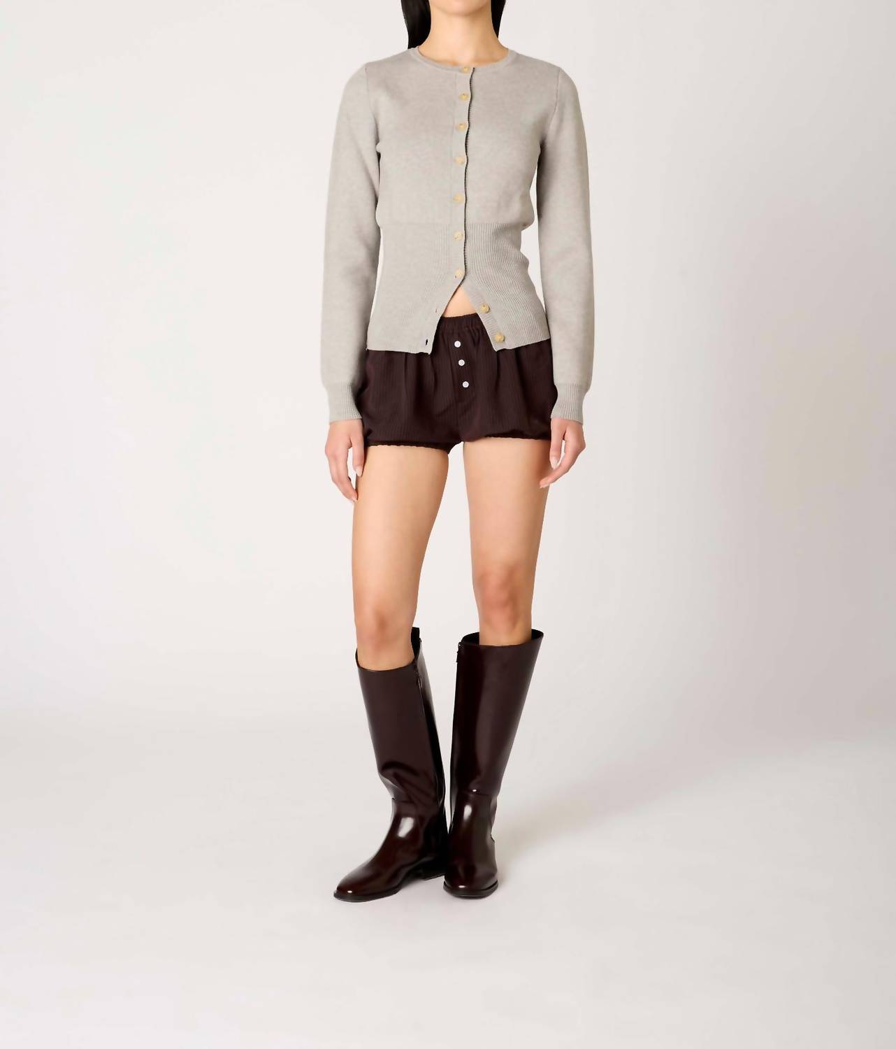 Nia - Classic Button-front Sophia Cardigan