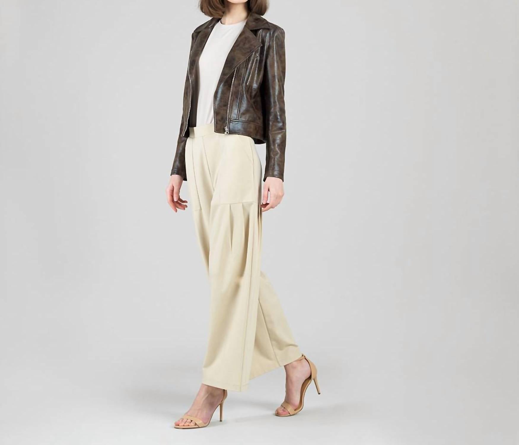 Clara Sunwoo - Distressed Vegan Leather Jacket