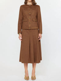 Current Air - Willow Suede Jacket with Antique Button Details