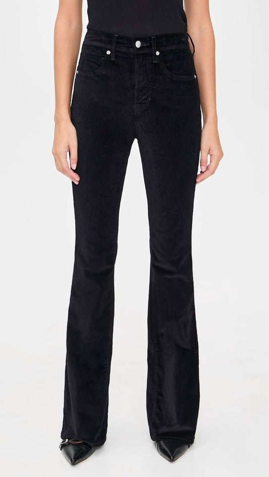 Veronica Beard - Beverly Velvet Skinny Flare Leg Jeans